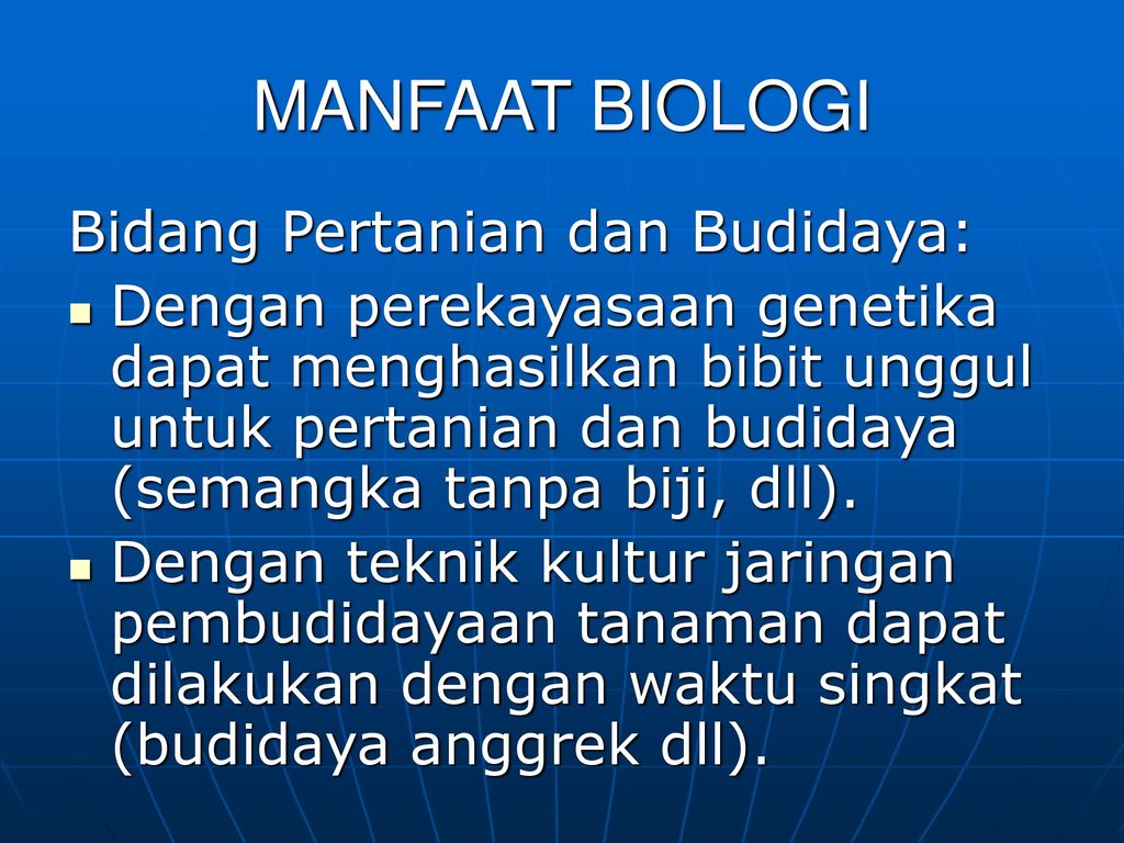 Manfaat Mempelajari Biologi Di Bidang Pertanian